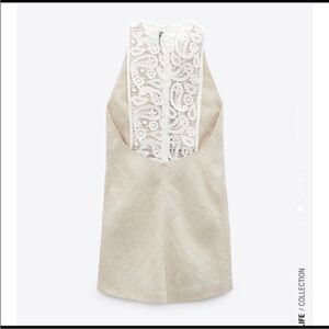 Zara Linen and Crochet Dress